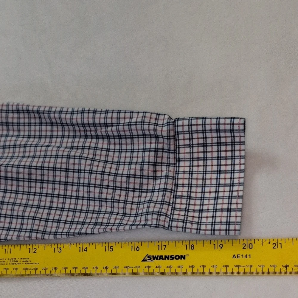 Banana Republic Non-Iron Long Sleeve Plaid‎ Button-Down Slim Fit Shirt Men's M
